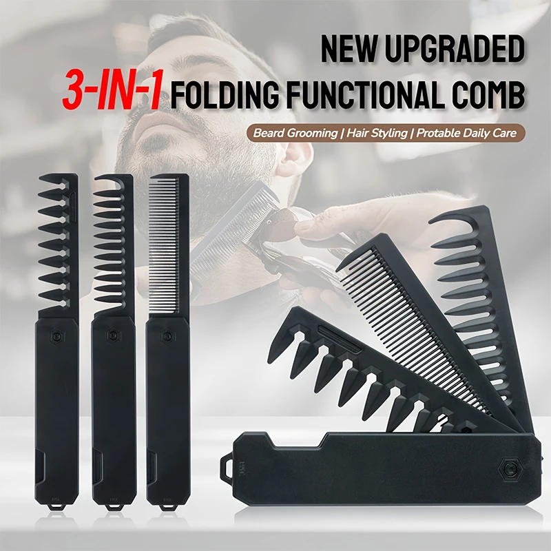3-in-1 Folding Beard Comb for  - Men Grooming Hygiene review and price